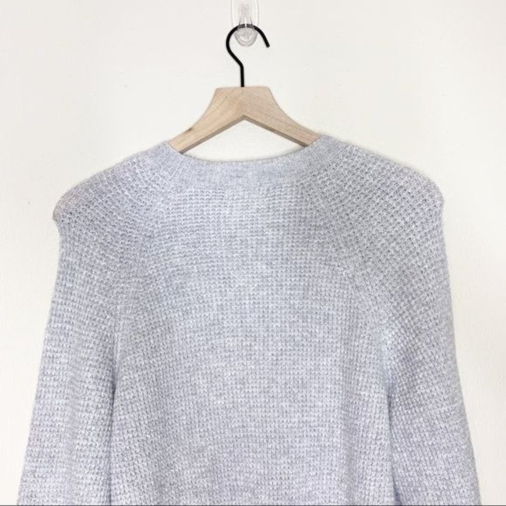 NWT BP. Heather Grey Long Blouson Sleeve Knit Crewneck Sweater Small - Picture 7 of 11